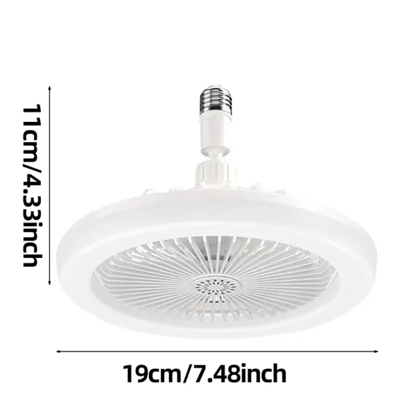 Rotatable 3in1 Ceiling Fan with Remote Control Lighting Lamp E27 Converter Base Lighting Base Bedroom Living Room Miflame - Image 6