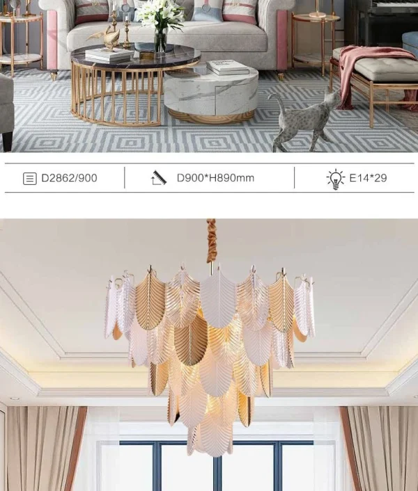 Luxury LED Crystal Chandelier - Ceiling Light for Living Room, Bedroom, Dining Room | Retro Modern Pendant Lighting Fixture - Image 15