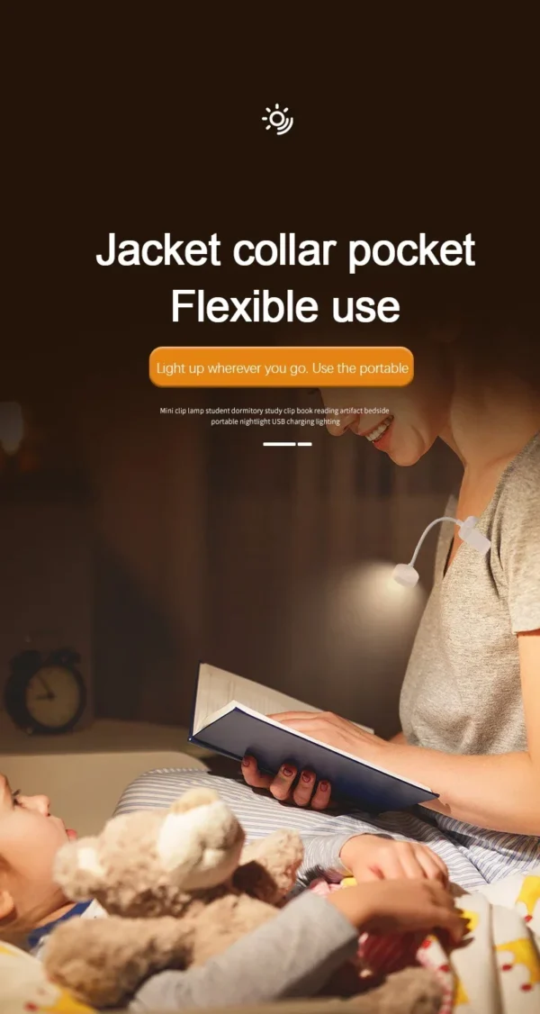 Portable LED Book Lamp Reading Small Table Lamps Eye Protection 3 Colors for Bedroom Study Bedside Student Book clip Night Light - Image 17
