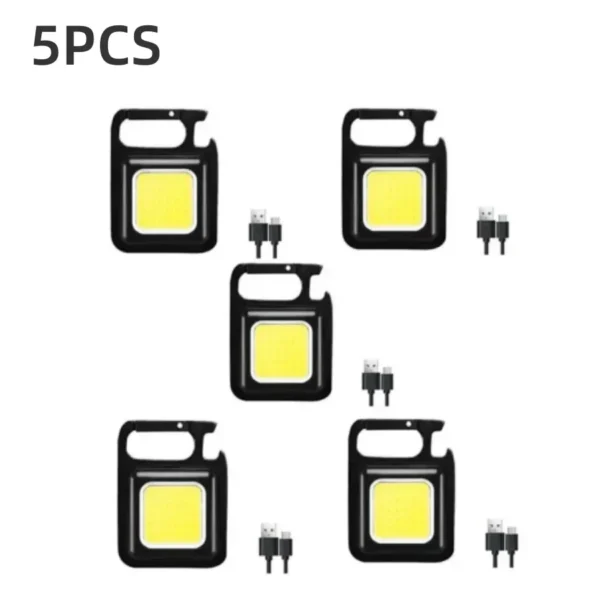 Super Bright Mini COB Keychain Portable light Flashlight Portable Lamp with Magnet USB Charging Waterproof Lighting Camping Lamp - Image 8