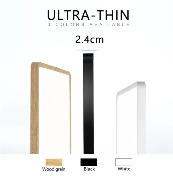MARPOU 2.4cm Ultra thin led ceiling light Square Wood Grain ceiling lamps for living room 220V 110V led lights for room Bedroom - Image 11