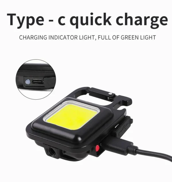 Super Bright Mini COB Keychain Portable light Flashlight Portable Lamp with Magnet USB Charging Waterproof Lighting Camping Lamp - Image 13