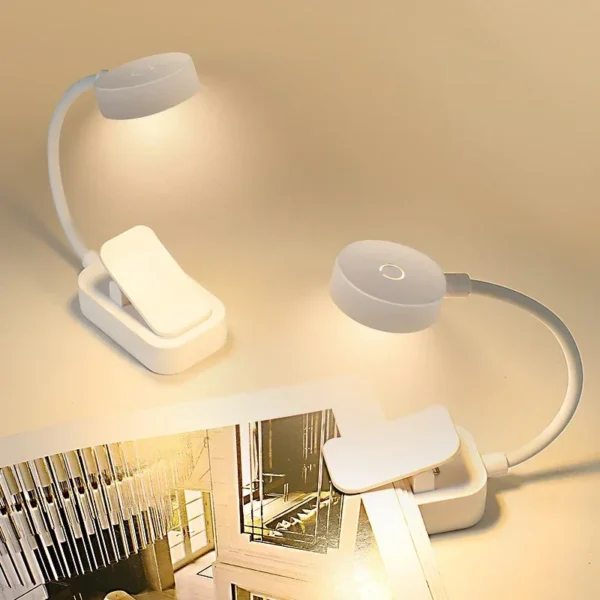 Portable LED Book Lamp Reading Small Table Lamps Eye Protection 3 Colors for Bedroom Study Bedside Student Book clip Night Light - Image 2