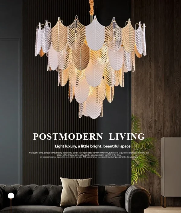 Luxury LED Crystal Chandelier - Ceiling Light for Living Room, Bedroom, Dining Room | Retro Modern Pendant Lighting Fixture - Image 12