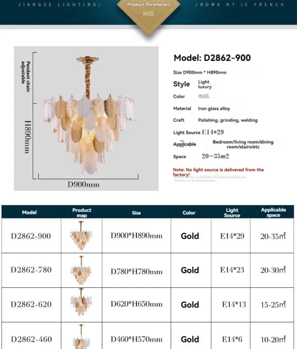Luxury LED Crystal Chandelier - Ceiling Light for Living Room, Bedroom, Dining Room | Retro Modern Pendant Lighting Fixture - Image 24