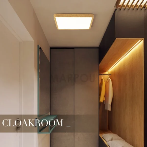 MARPOU 2.4cm Ultra thin led ceiling light Square Wood Grain ceiling lamps for living room 220V 110V led lights for room Bedroom - Image 3
