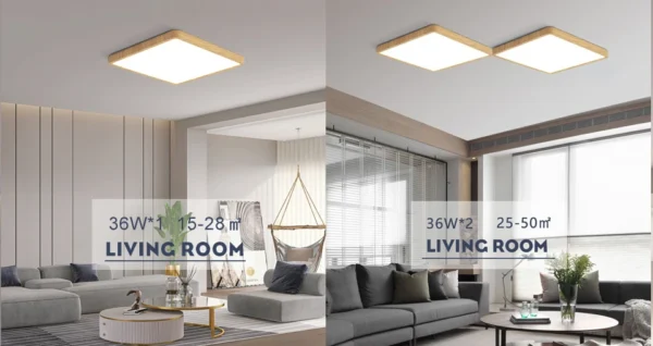 MARPOU 2.4cm Ultra thin led ceiling light Square Wood Grain ceiling lamps for living room 220V 110V led lights for room Bedroom - Image 13