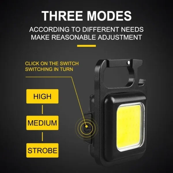 Super Bright Mini COB Keychain Portable light Flashlight Portable Lamp with Magnet USB Charging Waterproof Lighting Camping Lamp - Image 15