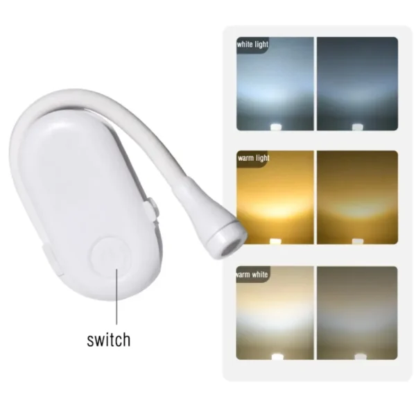 Portable LED Book Lamp Reading Small Table Lamps Eye Protection 3 Colors for Bedroom Study Bedside Student Book clip Night Light - Image 8