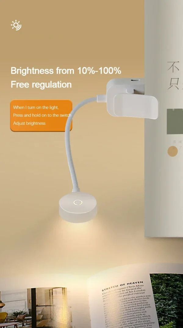 Portable LED Book Lamp Reading Small Table Lamps Eye Protection 3 Colors for Bedroom Study Bedside Student Book clip Night Light - Image 15