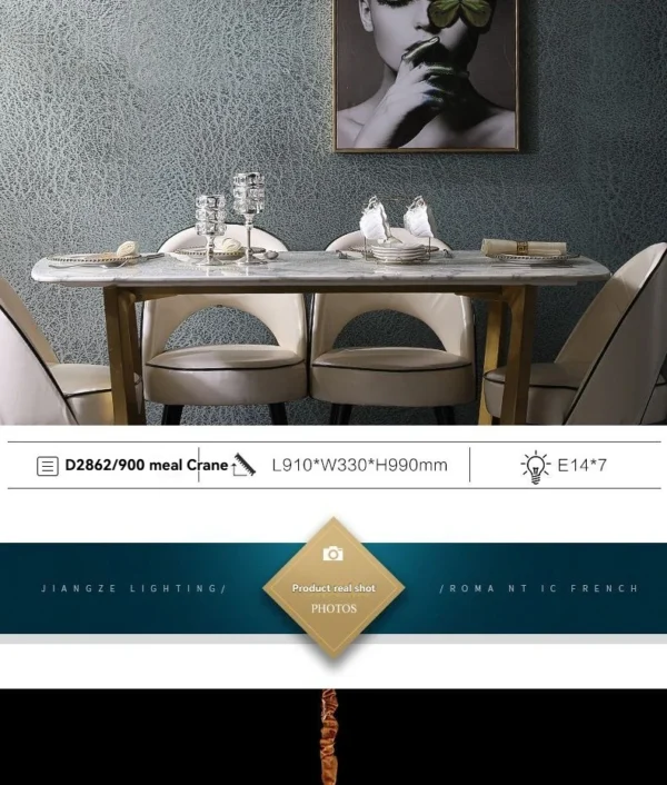 Luxury LED Crystal Chandelier - Ceiling Light for Living Room, Bedroom, Dining Room | Retro Modern Pendant Lighting Fixture - Image 17