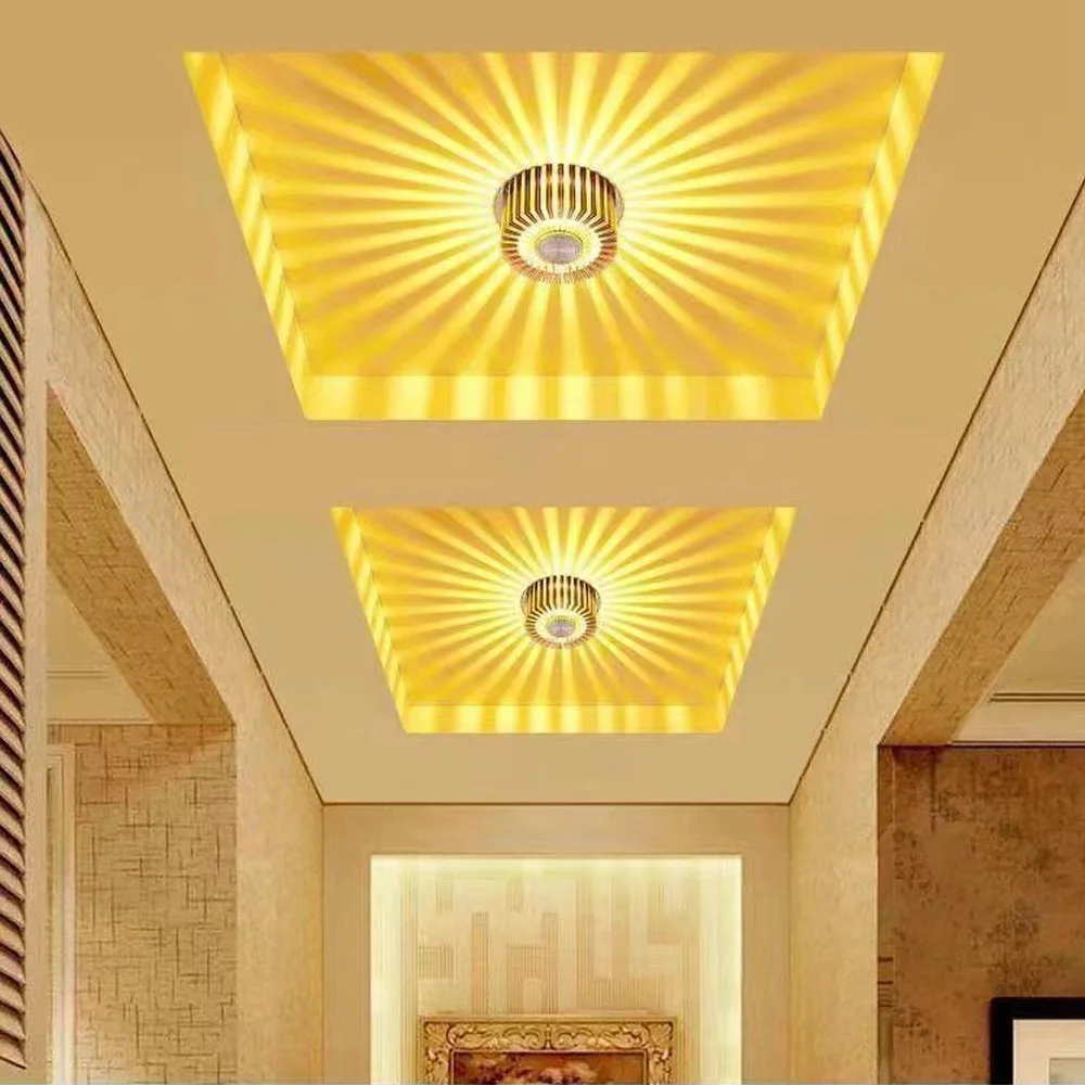 LED Ceiling Lights Sun Shone Brightly Wall Sconce 3w Colorful Lamps For Living Room Corridor Aisle Restaurant Front Porch Decor